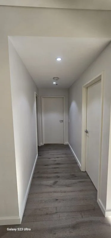 Repainted apartment hallway
