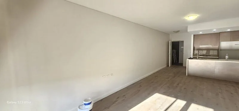 Painted open-plan living area